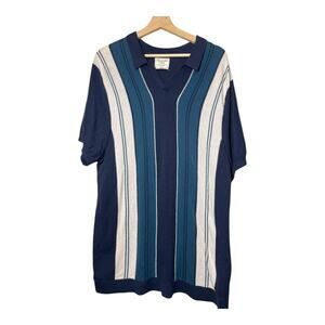 Abercrombie & Fitch Mens Sweater Knit Shirt Size XXL Bowling Retro Vibe SS